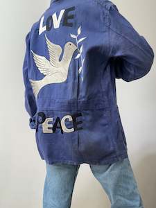 Remade: Love Peace Army Jacket Blue S.G.