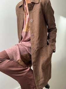 Suede: Suede Coat With Pocket Detail