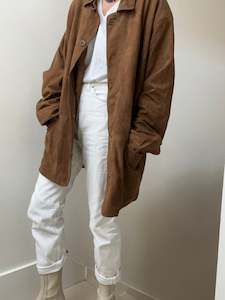 Suede: Chocolate Brown Oversized Suede Jacket