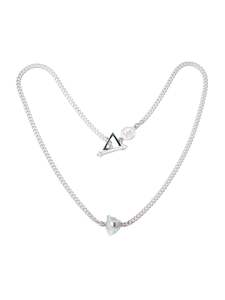 Tiger Frame: Tiger Frame - Rough Gem Necklace Aquamarine Silver