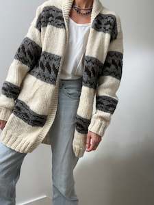 Shawl Collar Handknit Cardigan
