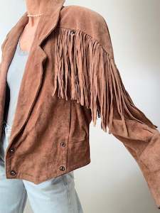 Leather Jackets: Vintage Suede 80,s Western Jacket