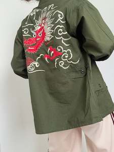 Upcycled Army Jacket Dragon Japan