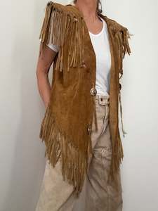 Suede: Tabinos Suede Tassel Vest