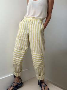 Fresia Line Pants Lemon