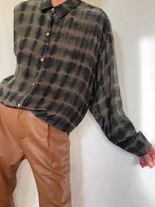 Meganne Blouse Khaki Tiedye