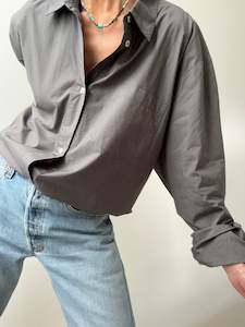 Skall Studio: Organic Cotton Edgar Shirt  Asphalt