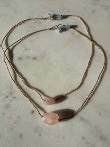 String Rose Quartz Choker