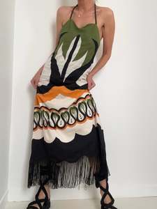 Coconut Tree Flow Euroflax Dress