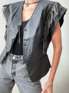 One Off Pieces: Vintage Harley Davidson Leather Vest.