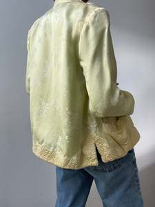 Reversible Silk Satin Jacket Gold