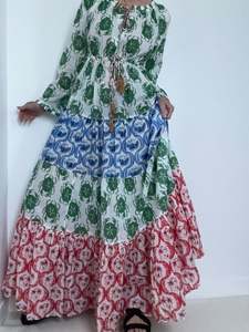 Farm Rio: Stamp Mix Long Sleeve Maxi Dress