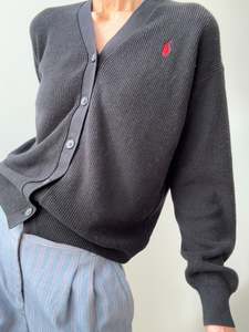 Ralph Lauren Ribbed Cardigan Black