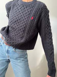Ralph Lauren Wool Cable Knit Navy