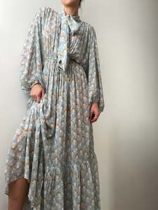 Evarae: Evarae Tie Maxi Dress Petal