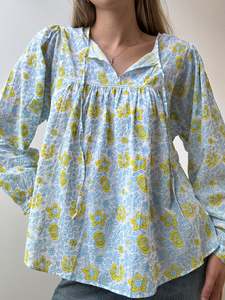 Evarae: Floral Cotton Top