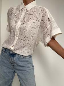 Products: Bisenas Broderie Anglaise Shirt White