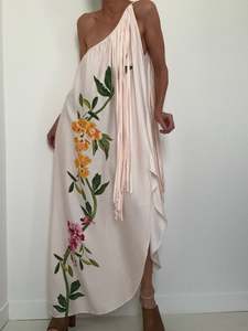 One Shoulder Floral Maxi Dress