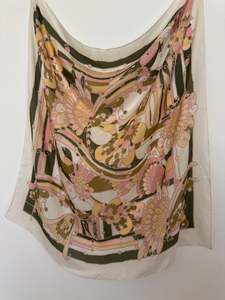 Future Nomads: Floral Pastel Silk Scarf