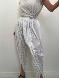 Future Nomads: Broderie  Anglaise Harem Pants
