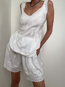 Future Nomads: Lace V-Neck Singlet & Shorts Set