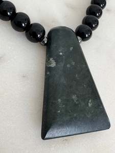 Products: Jade & Onyx Stone Necklace