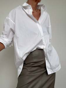 Products: Oversized White Cotton Shirt