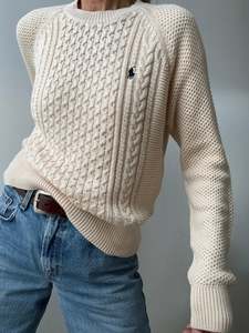 Ralph Lauren Fisherman Cable Knit Cream