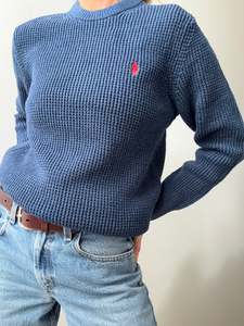 Sale: Ralph Lauren Polo Waffle Knit Blue