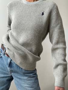 Ralph Lauren Polo Waffle Knit Grey