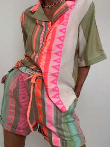 Shorts & Shirt Set Fluro & Green