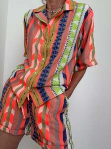 Shorts & Shirt Set Turchese