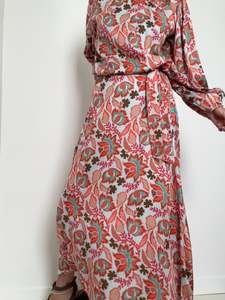 Products: Sunset Orange Floral Wrap Skirt