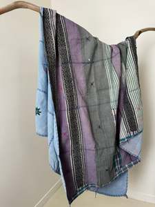 Quilts: Kantha Quilt Soft Green