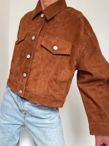 Leather Jackets: Caramel Suede Jacket
