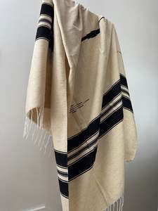 Mexican Hand Loomed Blanket Natural