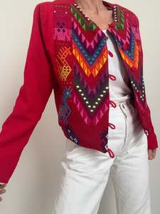 Blazers: Frida Vintage Mexican Embroidered Jacket