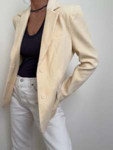 Cream Cord Blazer