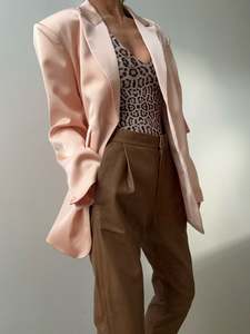 Satin Blazer Peach