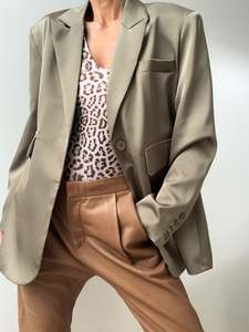 Satin Blazer Khaki