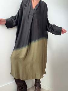 Resort: Ombre Erika Dress Khaki Green