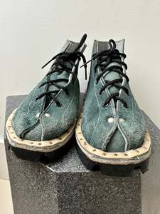 Sale: Handmade Boots With Tyre Sole Teal