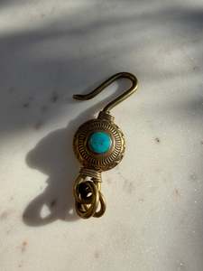 Key Ring Turquoise Circle