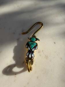 Key Ring Turquoise Bird Hook