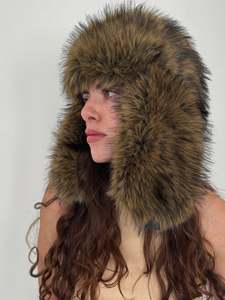 Hats: Trapper Hat Two Tone Brown