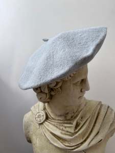 Hats: French Beret Hat Soft Grey