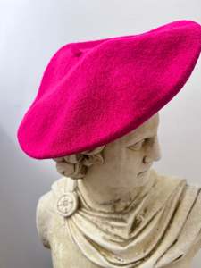 French Beret Hat Hot Pink