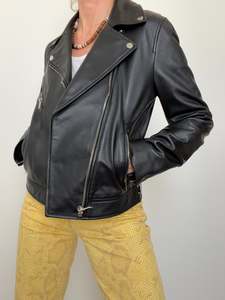 Classic Black Biker Jacket Leather