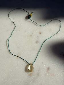 Green Thread Citrine Drop
