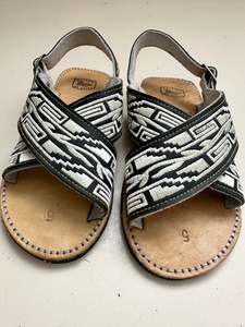 Embroidered Black Sandal